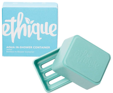 ETHIQUE Bamboo & Cornstarch Shower Container Aqua