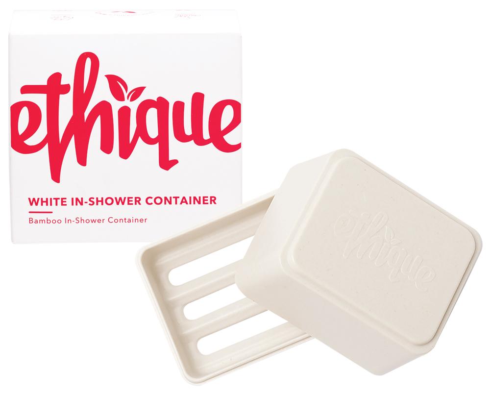 ETHIQUE Bamboo & Cornstarch Shower Container White