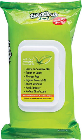 EUCOCLEAN Anti-Bacterial Wipes 2-in-1 Hand & Surface
