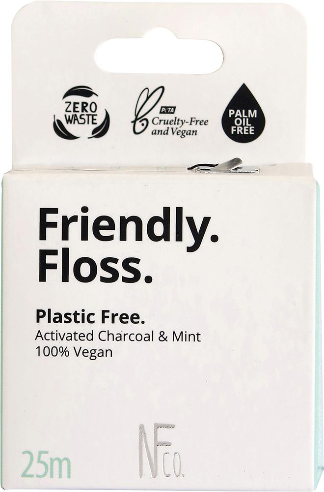 NFCO. Friendly Floss (Dental Floss) Activated Charcoal & Mint