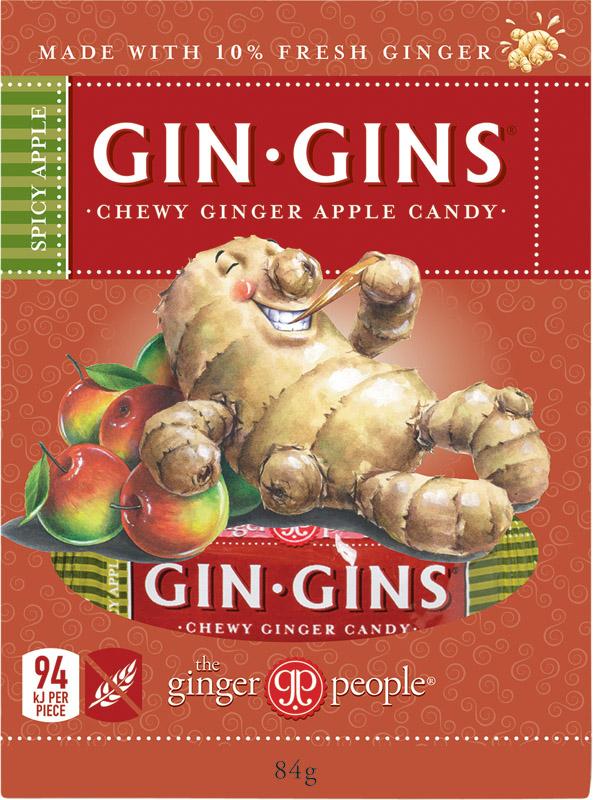 The Ginger People Gin Gins Ginger Candy Chewy Spicy Apple