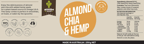 Hemp Foods Australia Almond Chia & Hemp Spread