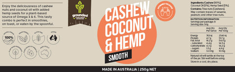 Hemp Foods Australia Cashew Coconut & Hemp Spread Smooth