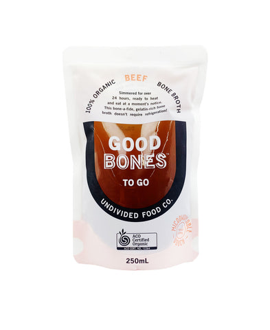 Good Bones Certified Organic Beef Bone Broth To Go