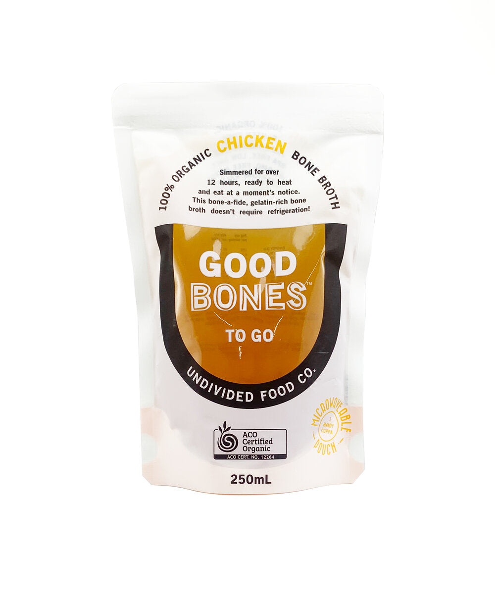 Good Bones Certified Organic Chicken Bone Broth To Go