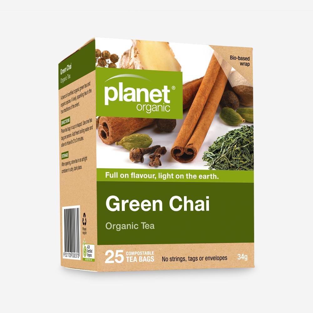 Planet Organic Tea Bags Green Chai