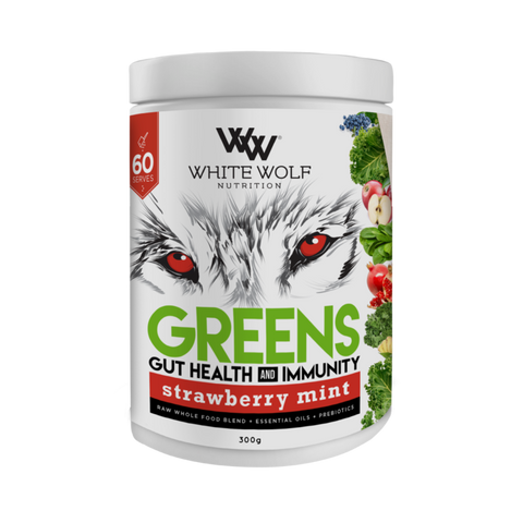 White Wolf Nutrition Greens Gut Health & Immunity Strawberry Mint