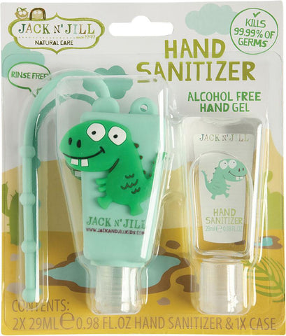 JACK N' JILL Hand Sanitizer & Holder Alcohol Free Dino