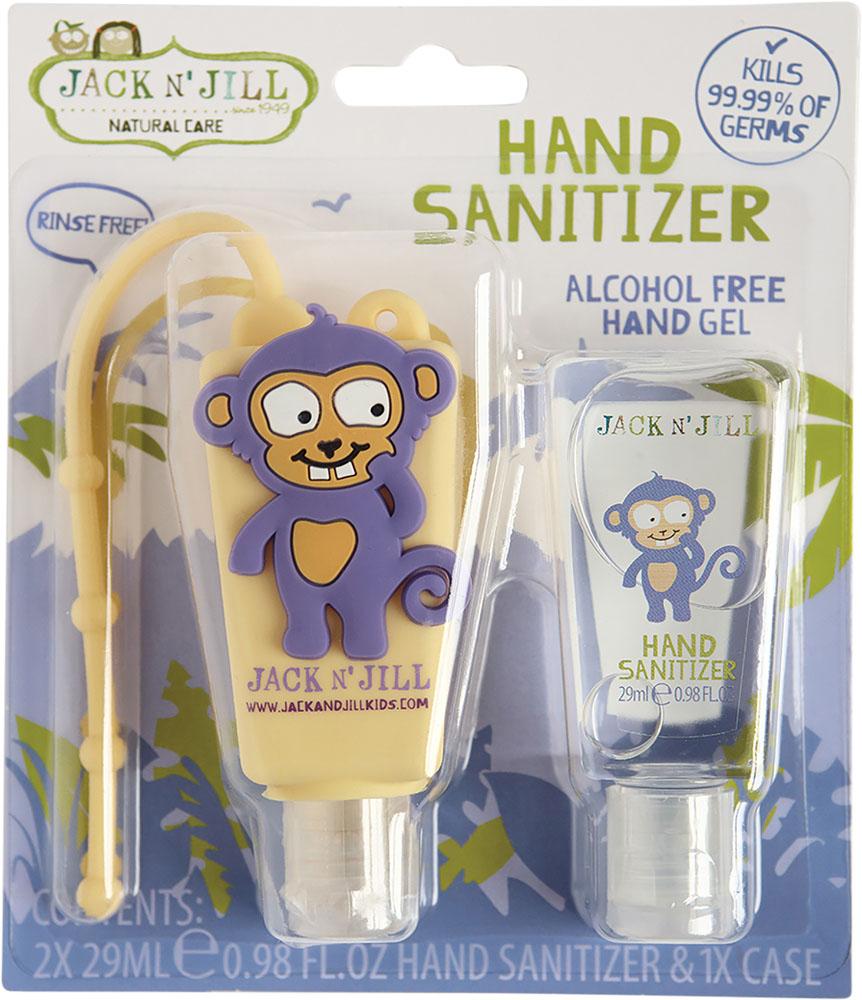 JACK N' JILL Hand Sanitizer & Holder Alcohol Free Monkey