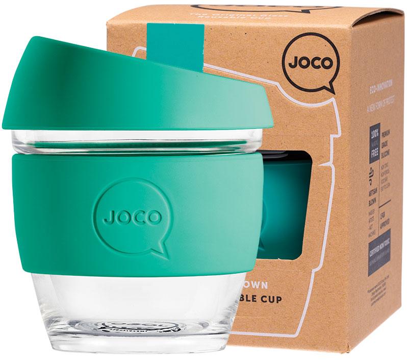 JOCO Reusable Glass Cup Small 8oz Mint