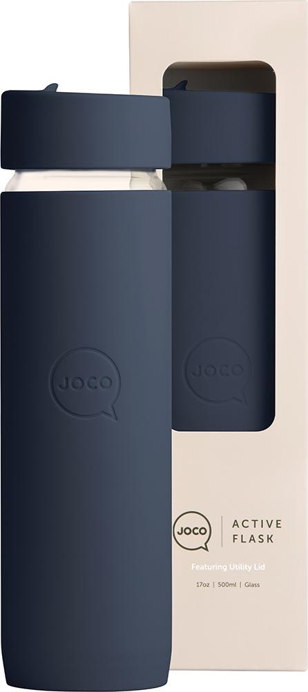 JOCO Reusable Glass Active Flask Large 17oz Mood Indigo