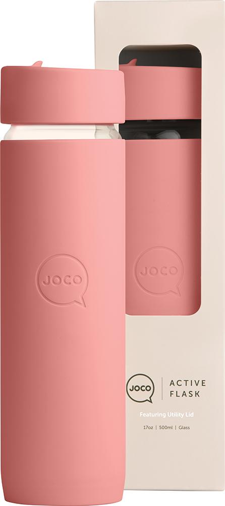 JOCO Reusable Glass Active Flask Large 17oz Terracotta