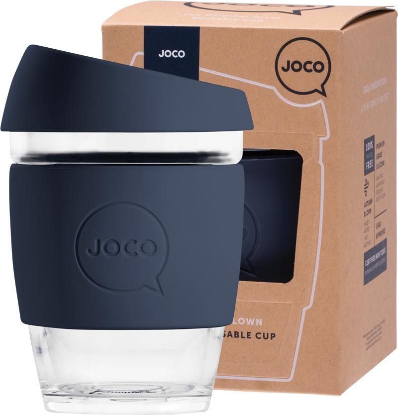 JOCO Reusable Glass Cup Regular 12oz Mood Indigo