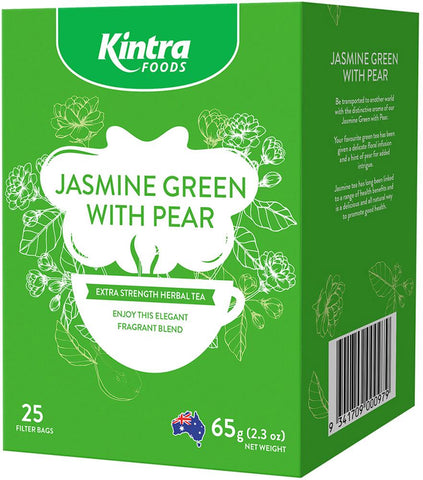 KINTRA FOODS Herbal Tea Bags Jasmine Green with Pear