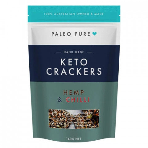 Paleo Pure Keto Crackers Hemp Chilli