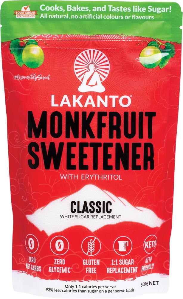 LAKANTO Classic Monkfruit Sweetener White Sugar Replacement