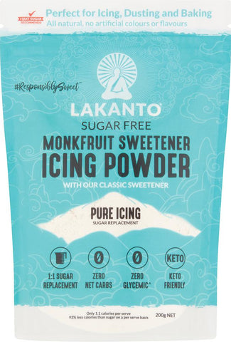 LAKANTO Icing Powder Monkfruit Sweetener Icing Sugar Replacement