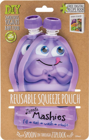 LITTLE MASHIES Reusable Squeeze Pouch Purple
