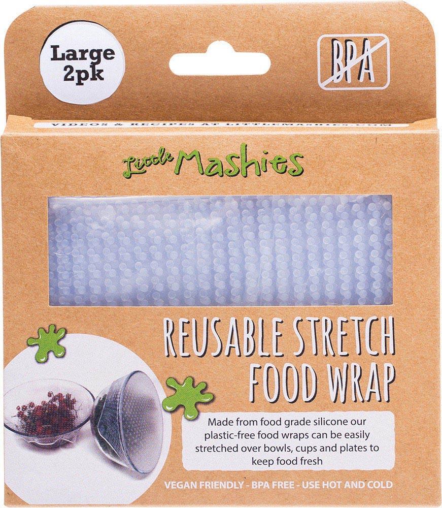 LITTLE MASHIES Reusable Stretch Silicone Food Wrap Large