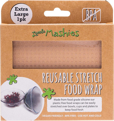 LITTLE MASHIES Reusable Stretch Silicone Food Wrap Extra Large