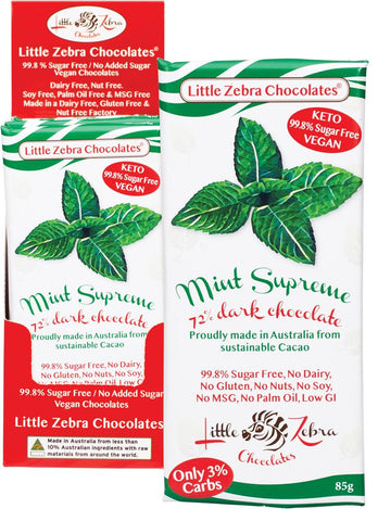 LITTLE ZEBRA CHOCOLATES Dark Chocolate Mint Supreme