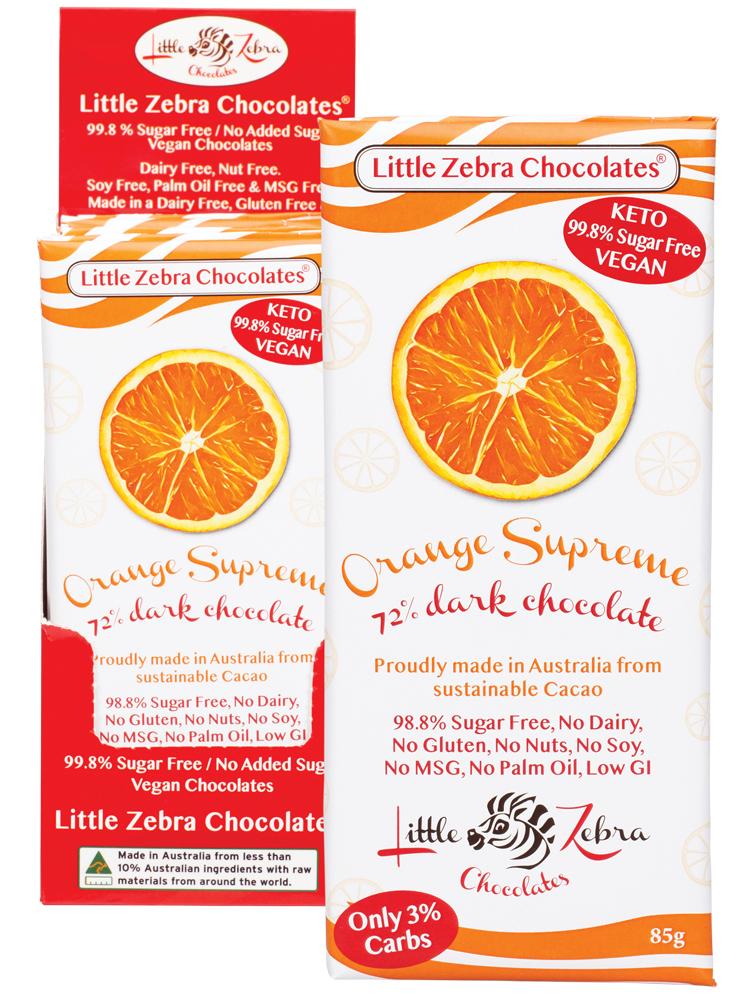 LITTLE ZEBRA CHOCOLATES Dark Chocolate Orange Supreme