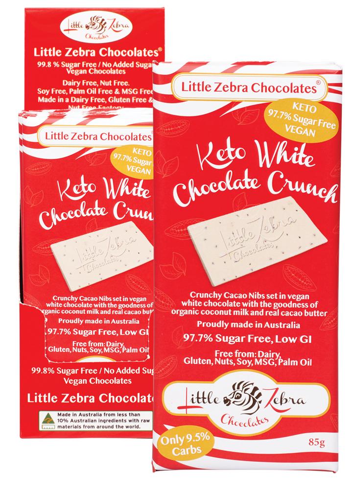 LITTLE ZEBRA CHOCOLATES Keto White Chocolate Crunch