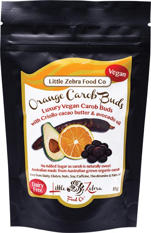 LITTLE ZEBRA FOOD CO. Carob Buds Orange