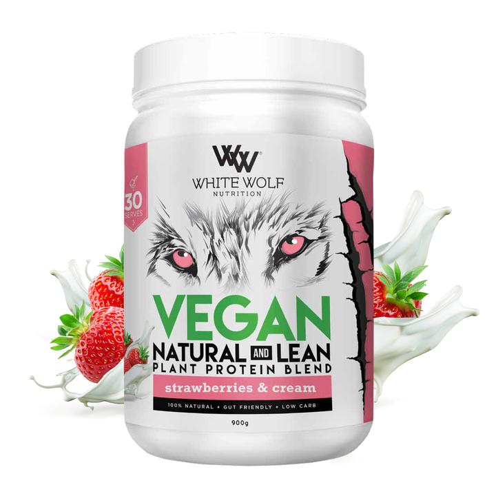 White Wolf Nutrition Lean Vegan Protein Strawberries and Cream