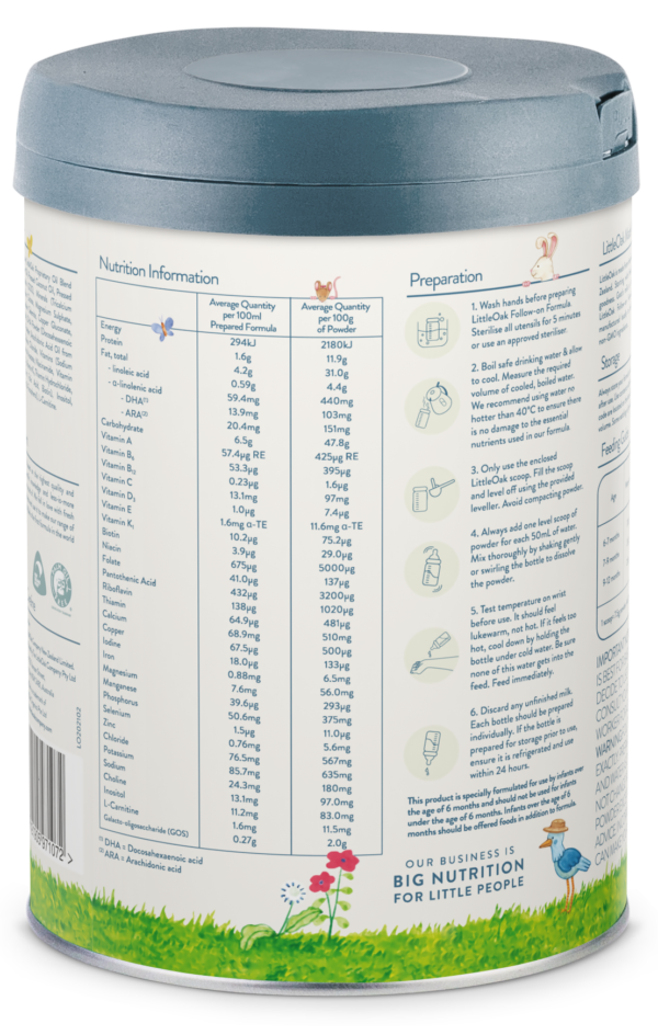 The Little Oak Company Natural Goat Milk Follow-on Formula Stage 2