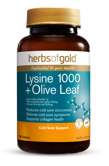 Herbs of Gold - Lysine 1000 + Olive Leaf