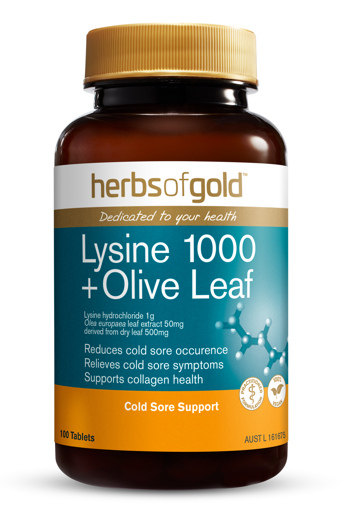 Herbs of Gold - Lysine 1000 + Olive Leaf