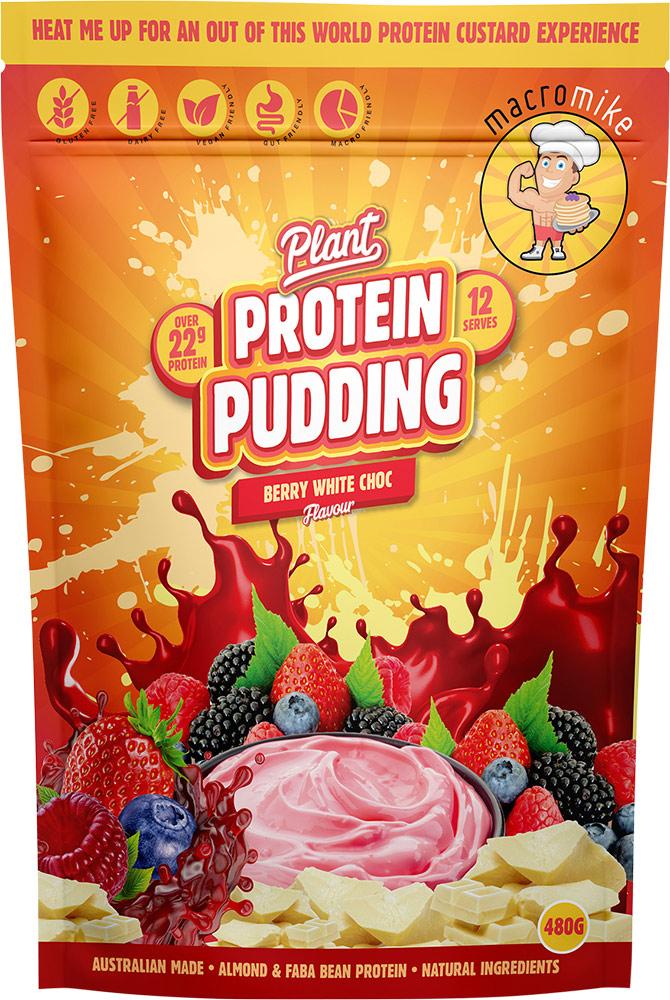 MACRO MIKE Plant Protein Pudding Berry White Choc