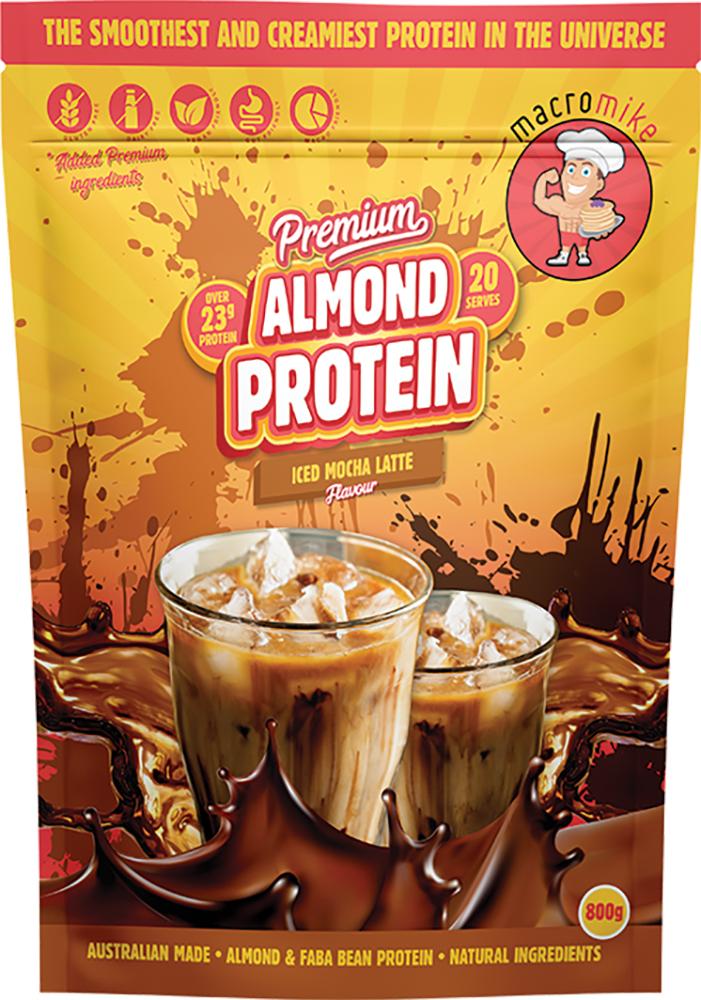 MACRO MIKE Premium Almond Protein Iced Mocha Latte