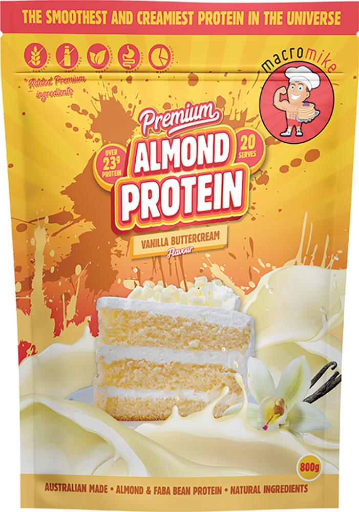MACRO MIKE Premium Almond Protein Vanilla Buttercream