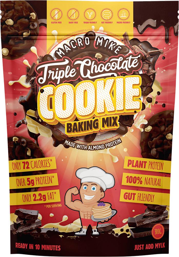 MACRO MIKE Cookie Baking Mix Almond Protein Triple Chocolate
