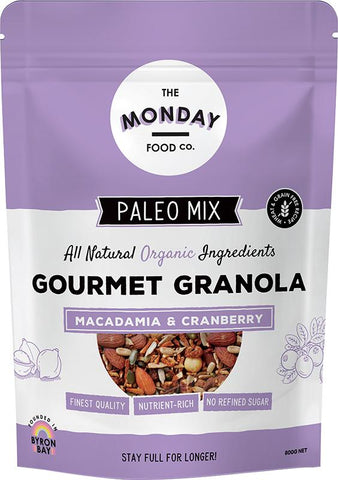 THE MONDAY FOOD CO. Paleo Granola Macadamia & Cranberry