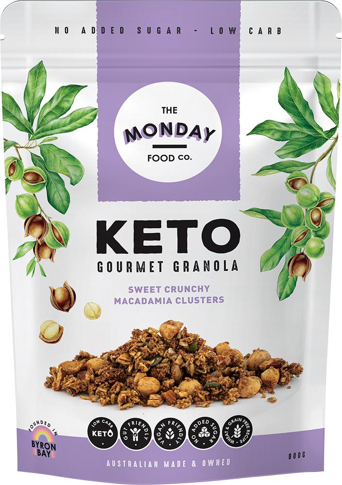 THE MONDAY FOOD CO. Keto Granola Sweet Crunchy Macadamia Clusters