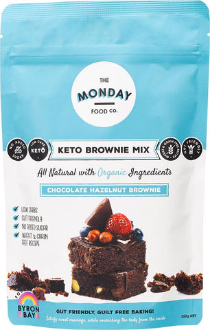 THE MONDAY FOOD CO. Keto Brownie Mix Chocolate Hazelnut Brownie