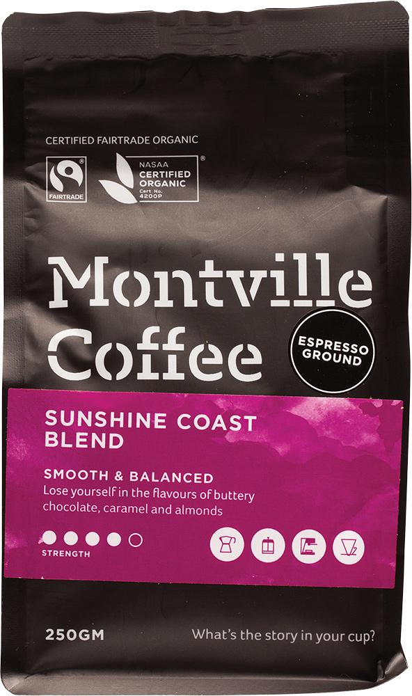 MONTVILLE COFFEE Coffee Ground (Espresso) Sunshine Coast Blend