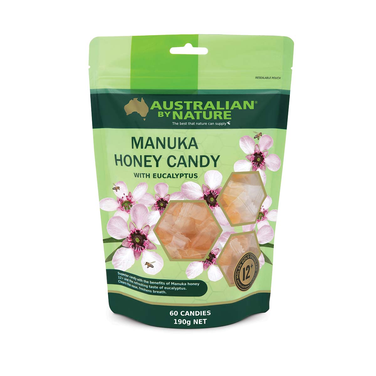 Australian By Nature Manuka Honey Candy 12+ (MGO 400) with Eucalyptus