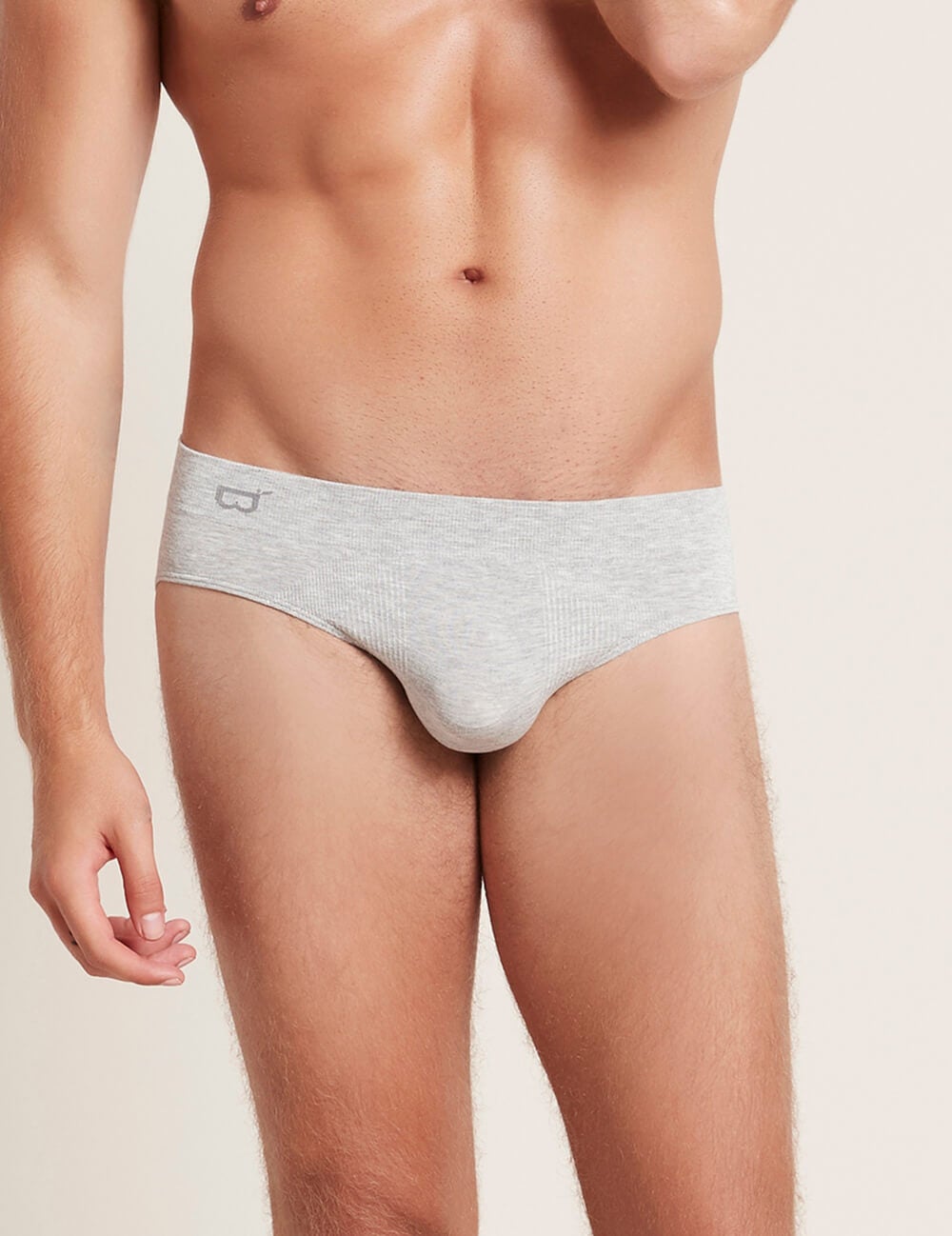 Boody Men's Original Briefs Light Grey Marl