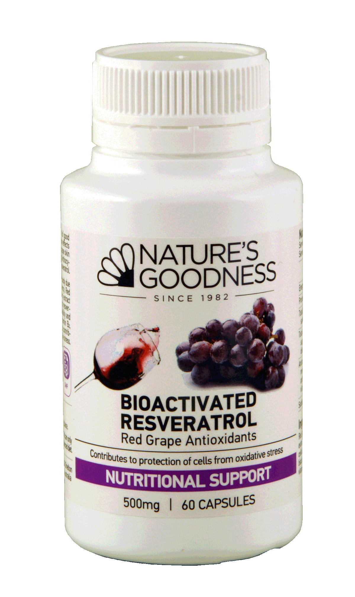 Nature's Goodness Bioactivated Resveratrol Red Grape Antioxidants 500mg