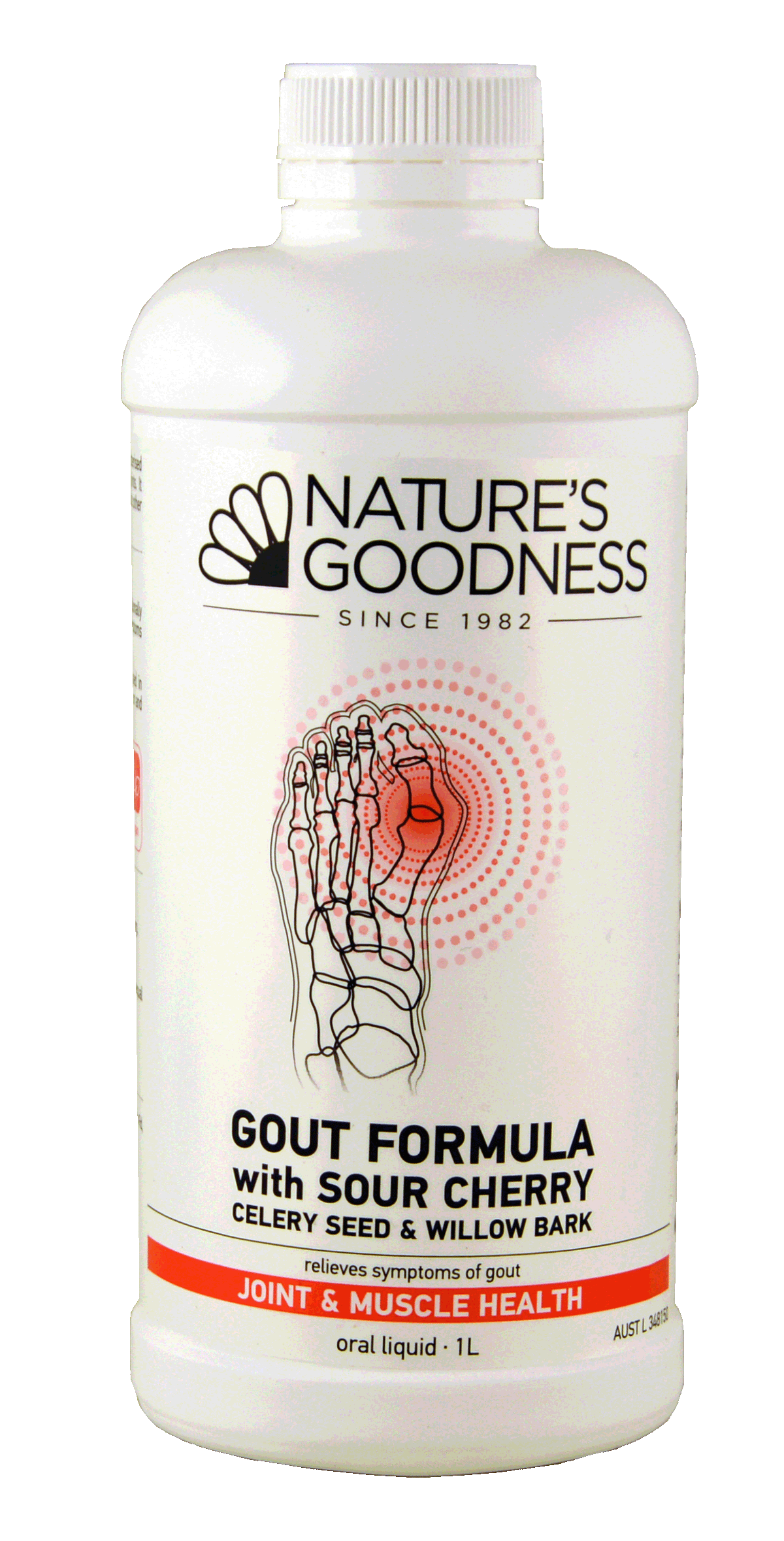 Nature's Goodness Gout Formula w Sour Cherry, Celery Seed & Willow Bark