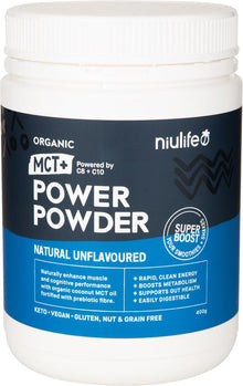 NIULIFE Organic MCT+ Power Powder Natural Unflavoured