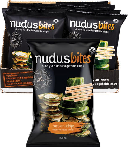 NUDUS BITES Zucchini Chips Cheeky Cheesy Vegan