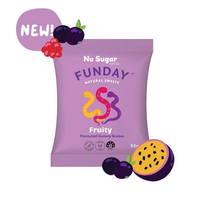 Funday Natural Sweet Fruity Gummy Snakes