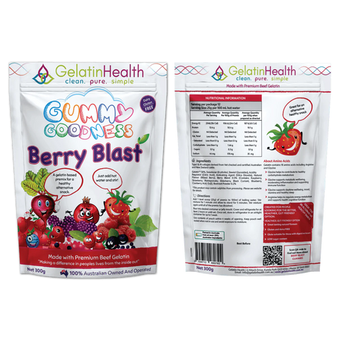 Gelatin Health Gummies Berry Blast