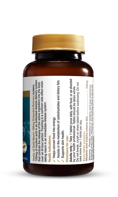 Herbs of Gold - Niacin 100mg Extended Release