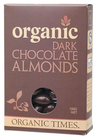 ORGANIC TIMES Dark Chocolate Almonds